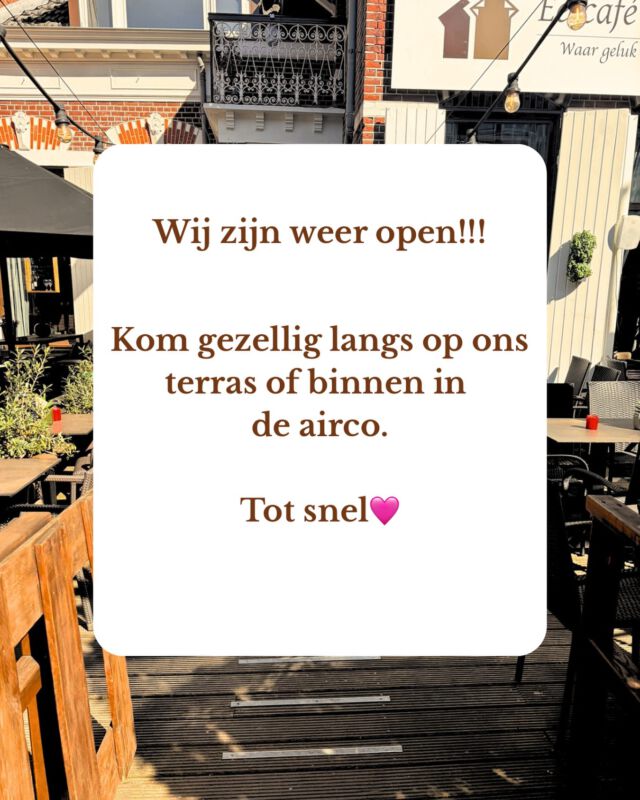 Wij zijn weer open!!!

Kom jij ook gezellig langs?🌞

#zomer #gezellig #rotterdamnoord