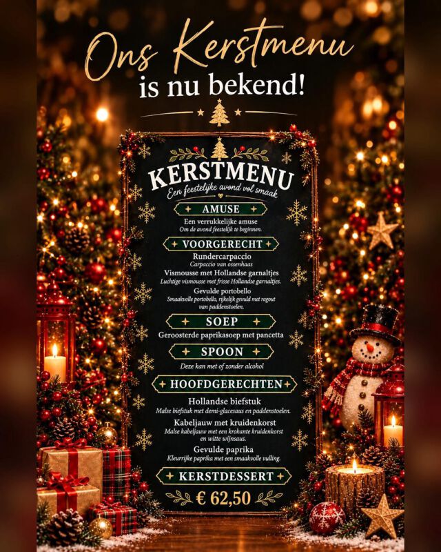 🤫 Jullie hebben er even op moeten wachten…. Maar eindelijk is het zover ! 🎄✨

ONS KERSTMENU IS BEKEND! ❤️ 🍽️

Reserveer snel jouw plekje en geniet samen met ons van een heerlijke kerst !  #kerst #kerstmenu #rotterdam  #rotterdamnoord #reserveernu #uiteten #restaurant